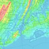 Carte topographique New York, altitude, relief