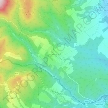 Carte topographique Salmannsdorf, altitude, relief