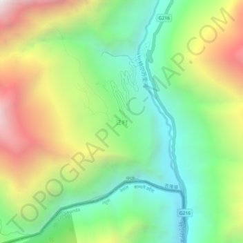 Carte topographique Chang, altitude, relief