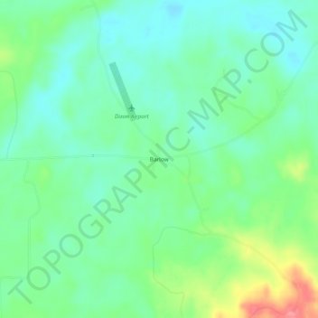 Carte topographique Barlow, altitude, relief