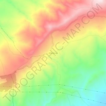 Carte topographique Medina, altitude, relief