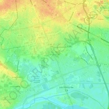 Carte topographique Le Clos du Pin, altitude, relief