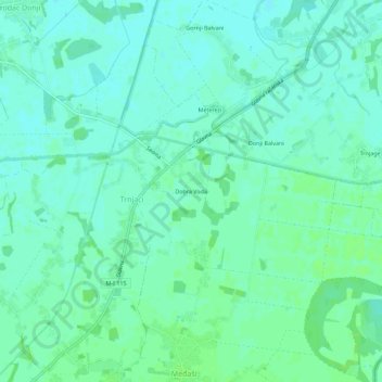 Carte topographique Dobra Voda, altitude, relief