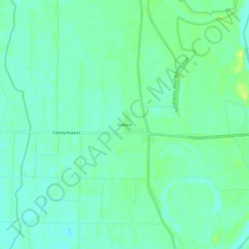 Carte topographique Codora, altitude, relief