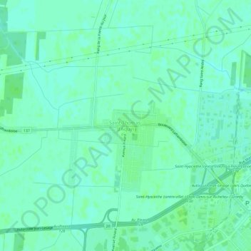 Carte topographique Saint-Thomas-d'Aquin, altitude, relief