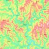 Carte topographique Pingchang, altitude, relief