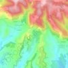 Carte topographique Langlade, altitude, relief