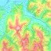 Carte topographique Orbregno, altitude, relief