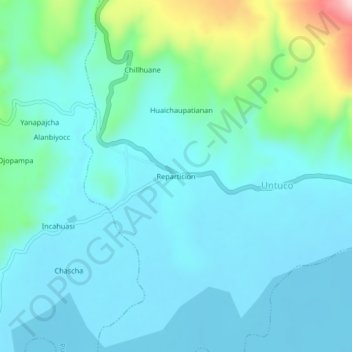 Carte topographique Reparticion, altitude, relief