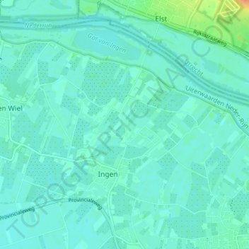 Carte topographique Klinkenberg, altitude, relief