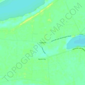 Carte topographique Chatham, altitude, relief