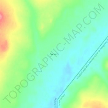 Carte topographique Caetano, altitude, relief