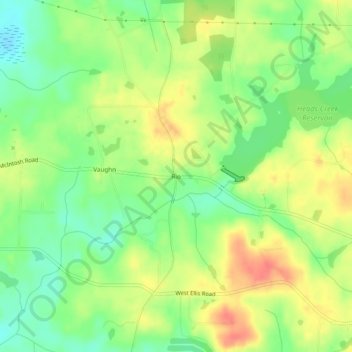 Carte topographique Rio, altitude, relief