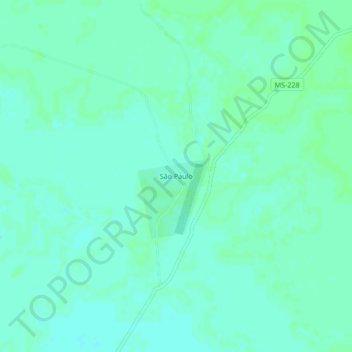 Carte topographique São Paulo, altitude, relief