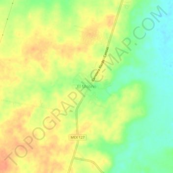 Carte topographique El Molino, altitude, relief
