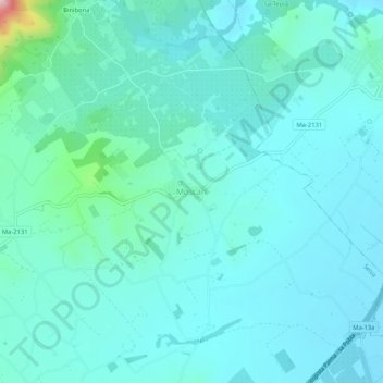 Carte topographique Moscari, altitude, relief