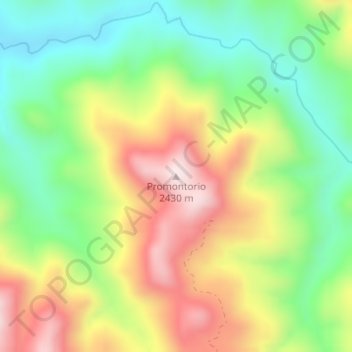 Carte topographique Promontorio, altitude, relief