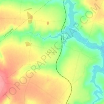 Carte topographique Geriaçu, altitude, relief