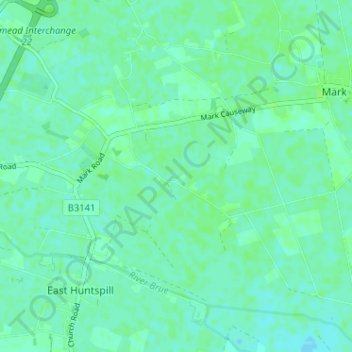 Carte topographique Southwick, altitude, relief