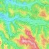 Carte topographique Les Baraques Perrier, altitude, relief