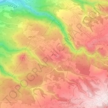 Carte topographique Chama, altitude, relief