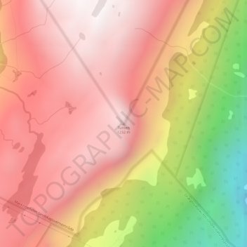 Carte topographique Tussen, altitude, relief