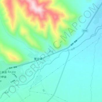 Carte topographique Gelong, altitude, relief