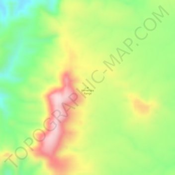 Carte topographique Hamersley Range, altitude, relief