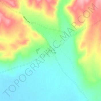 Carte topographique Kurusarı, altitude, relief