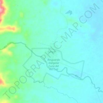 Carte topographique Gilgal, altitude, relief