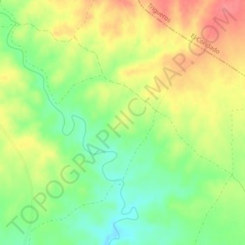 Carte topographique El Partido, altitude, relief