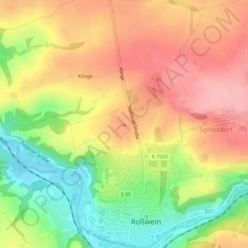 Carte topographique Goldene Höhe, altitude, relief