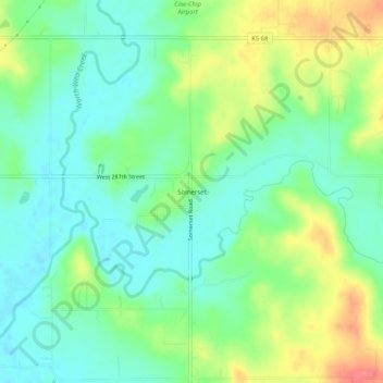 Carte topographique Somerset, altitude, relief