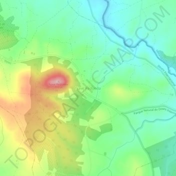 Carte topographique Nave Redonda, altitude, relief