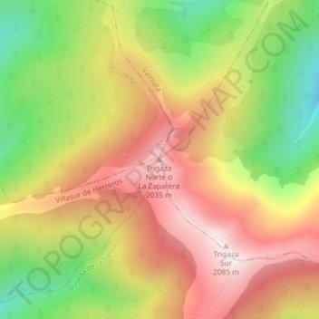 Carte topographique La Zapatera, altitude, relief