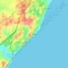 Carte topographique Ballito, altitude, relief