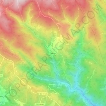 Carte topographique Sevivas, altitude, relief