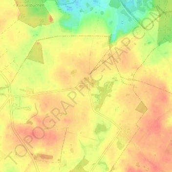 Carte topographique Ruest, altitude, relief