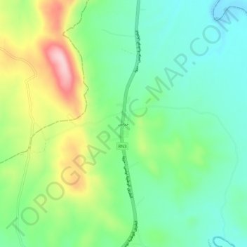 Carte topographique Jabbes, altitude, relief