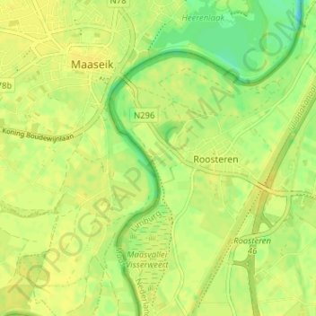 Carte topographique Kokkelert, altitude, relief