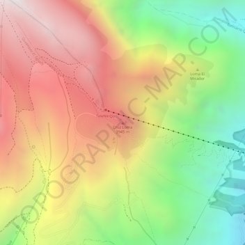 Carte topographique Cruz Loma, altitude, relief