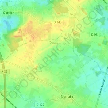 Carte topographique Hameau du Bois, altitude, relief
