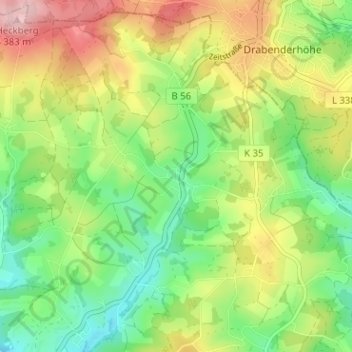 Carte topographique Wellerscheid, altitude, relief