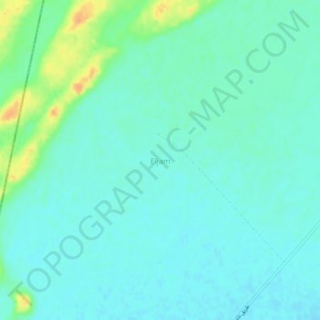 Carte topographique Eljam, altitude, relief