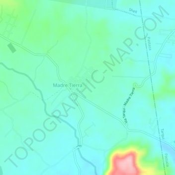 Carte topographique Amazonas, altitude, relief