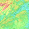 Carte topographique Jiange County, altitude, relief