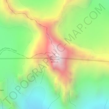 Carte topographique Monarch Mountain, altitude, relief