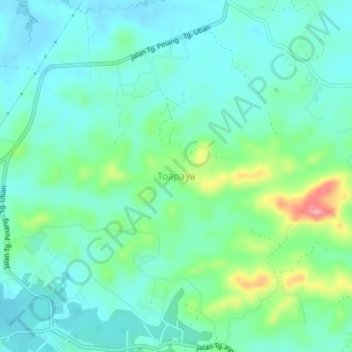 Carte topographique Toapaya, altitude, relief