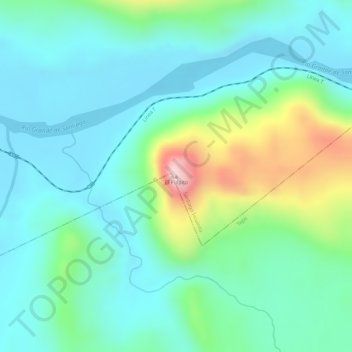 Carte topographique El Pulpito, altitude, relief