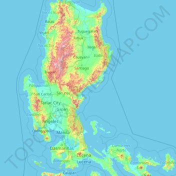 Carte topographique Aurora, altitude, relief